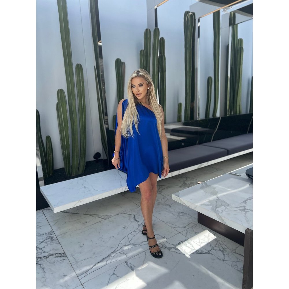 Saint Laurent 2022 Knee-Length Dress Blue Size Small